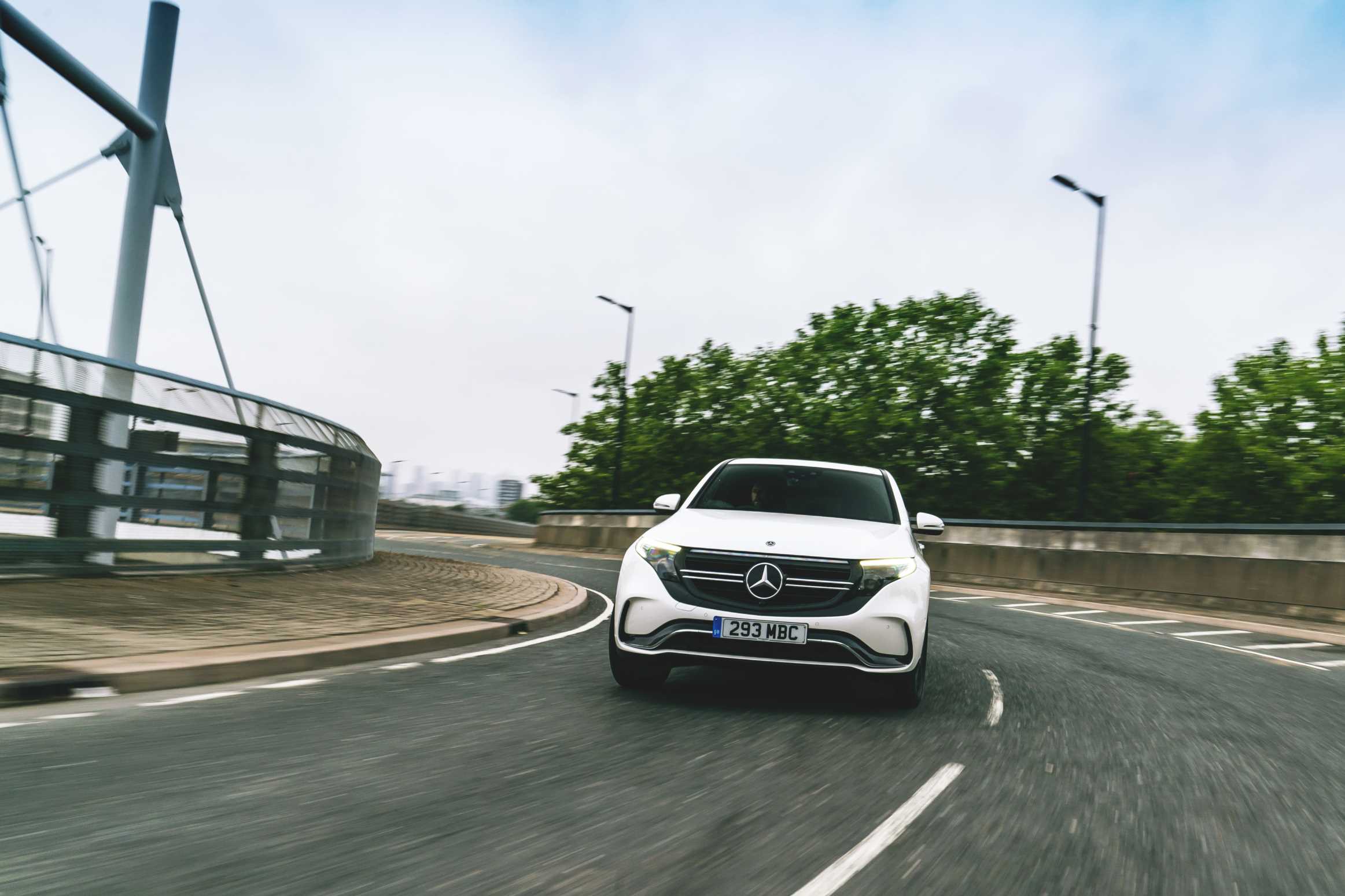Mercedes EQC driving front